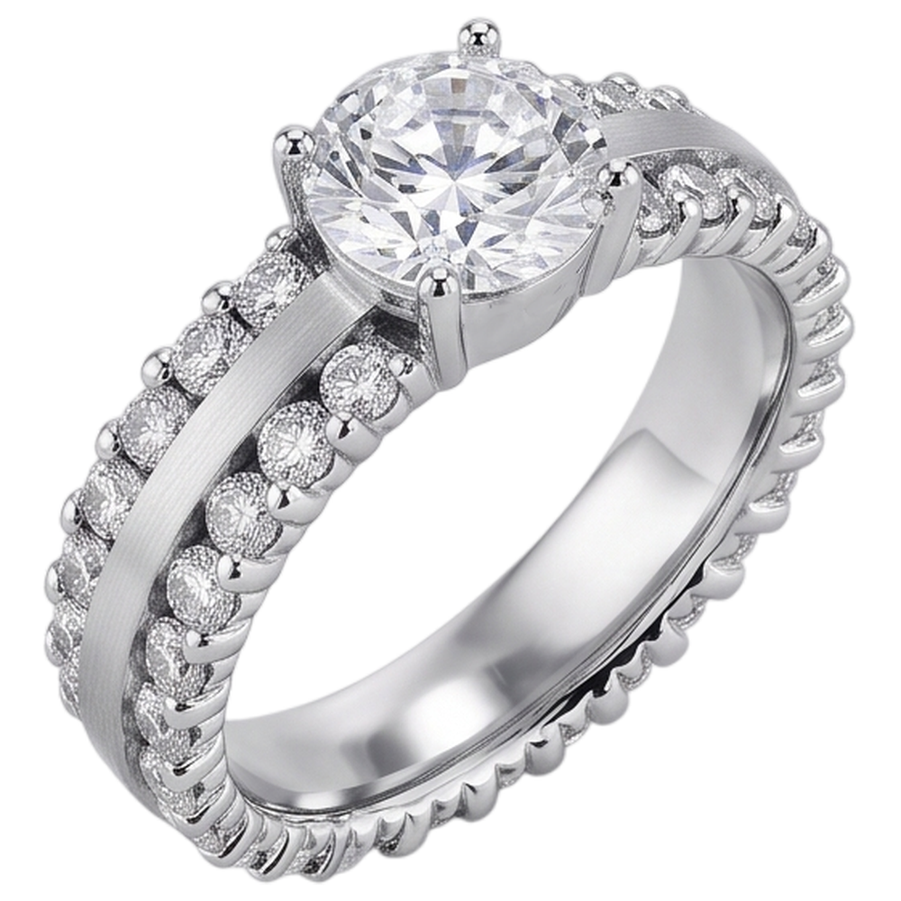Round Genuine Natural Earth Mined DIAMOND ( NOT LAB GROWN ) Engagement Women Ring 4.70 Carats White Gold 14K