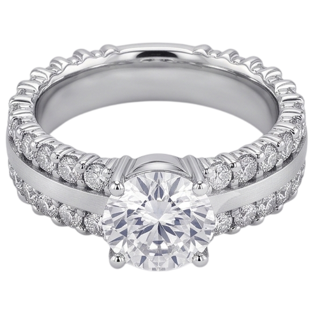 Round Genuine Natural Earth Mined DIAMOND ( NOT LAB GROWN ) Engagement Women Ring 4.70 Carats White Gold 14K