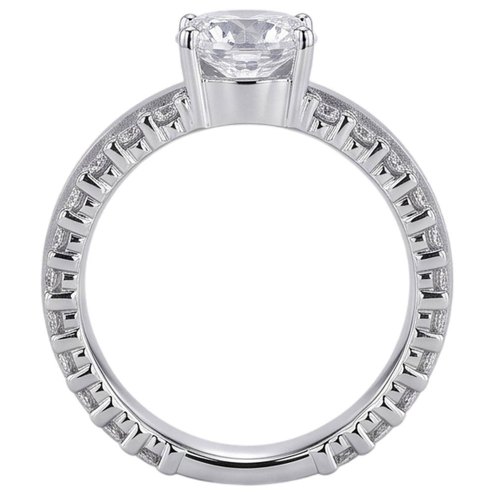 Round Genuine Natural Earth Mined DIAMOND ( NOT LAB GROWN ) Engagement Women Ring 4.70 Carats White Gold 14K