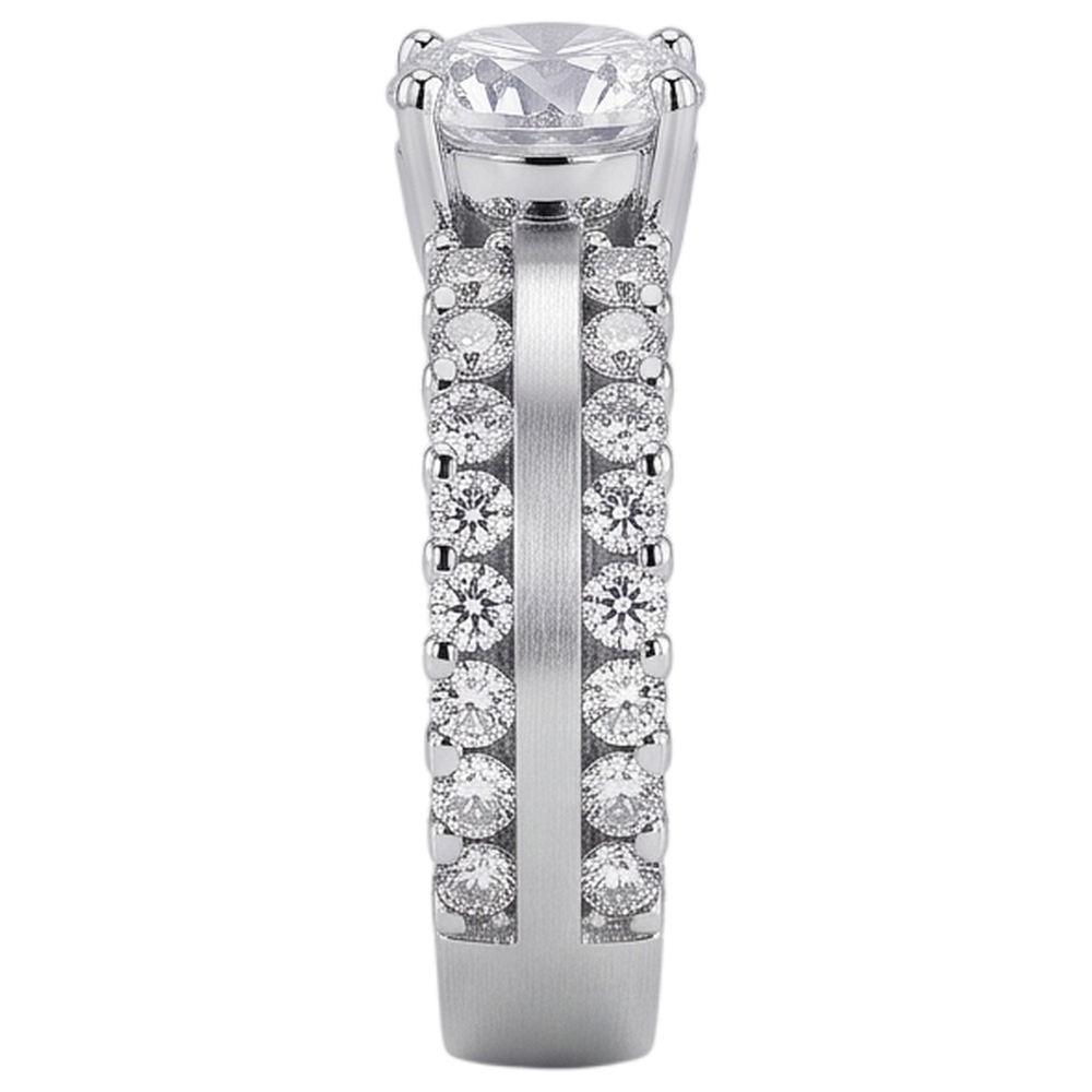 Round Genuine Natural Earth Mined DIAMOND ( NOT LAB GROWN ) Engagement Women Ring 4.70 Carats White Gold 14K