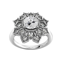 Round Natural Earth Mined Diamond Ring Star Style Jewellery 3 Carats Gold