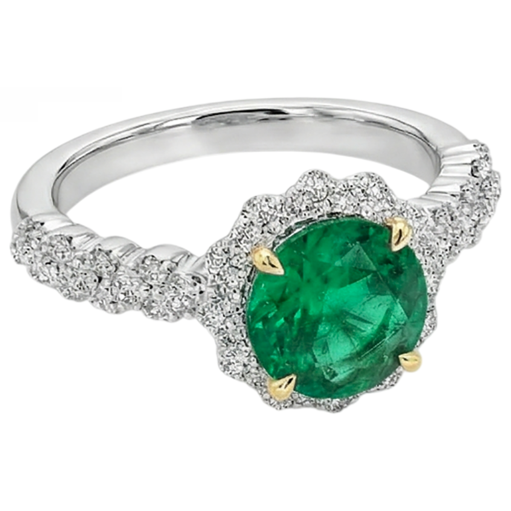 Luxury Colored Stone Ring 3 ct – profile view
