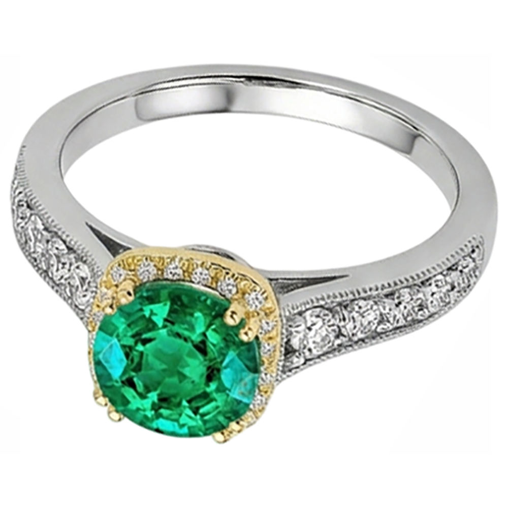 Handcrafted Precious Stone Ring 2.50 ct – front view