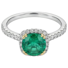 Genuine Emerald Precious Stone Ring – side view