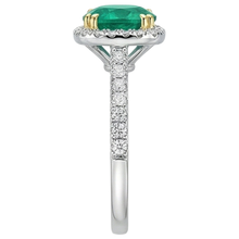 Genuine Emerald Precious Stone Ring – top view