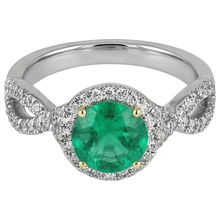 Earth-Mined Emerald Colored Stone Ring – side view