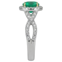 Earth-Mined Emerald Colored Stone Ring – top view