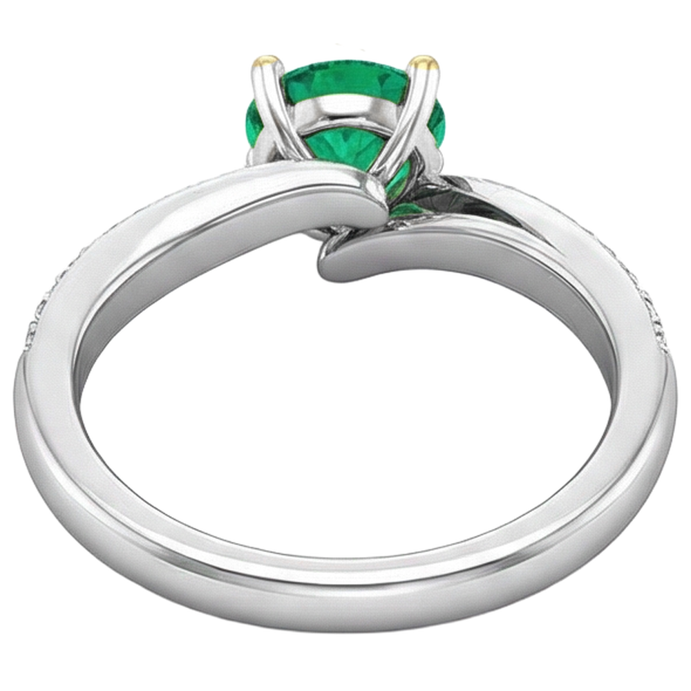 Custom Precious Stone Ring 2 ct – back view