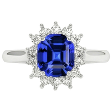 natural round sapphire 6.50ct ring side angle