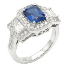 Round Halo Natural Earth Mined Diamond Emerald Ring Blue Sapphire Antique Style 3 Carats