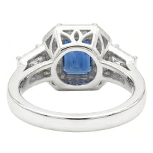 Round Halo Natural Earth Mined Diamond Emerald Ring Blue Sapphire Antique Style 3 Carats