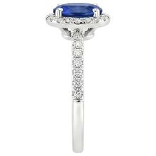 natural round sapphire 6ct ring profile view