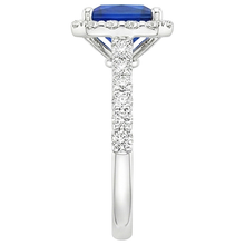 natural round sapphire 4.50ct ring profile view
