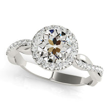 Round Halo Old Miner Real Diamond Ring Pave Set Infinity Shank 3.50 Carats