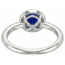 natural round sapphire 3ct ring profile view