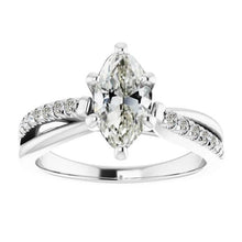 Round & Marquise Old Miner Genuine Diamond Ring Split Shank 4.50 Carats