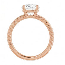 Diamond Solitaire Ring 2-ct 14 Karat Rose Gold – front view