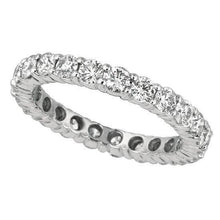 Round Natural Brilliant Diamond Eternity Band 2.20 Carat White Gold 14K