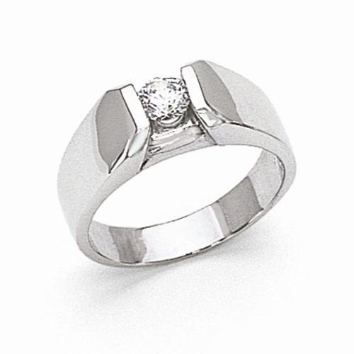 Round Natural Diamond 0.50 Carats Solitaire Ring White Gold 14K from HarryChadEnt