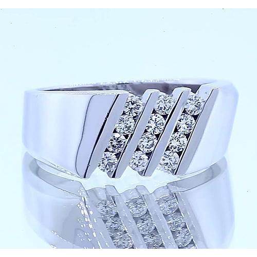 Round Natural Diamond Anniversary Band Thick 1.20 Carats