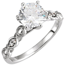 Round Natural Diamond Anniversary Ring 1.57 Carats White Gold 14K