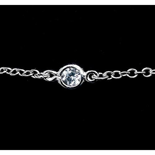 Round Natural Diamond Bracelet 1.50 Carats F Vs1 Women Jewelry New