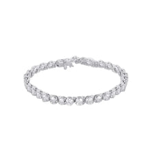 Round Natural Diamond Bracelet White Gold 14K New 9.60 Carats