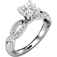Round Natural Diamond Engagement Anniversary Ring 1.97 Carat Jewelry WG 14K
