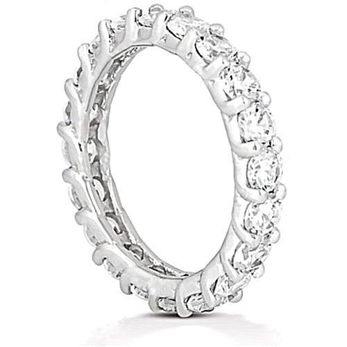 Round Natural Diamond Gold Jewelry Engagement Eternity Band New 3 Ct.