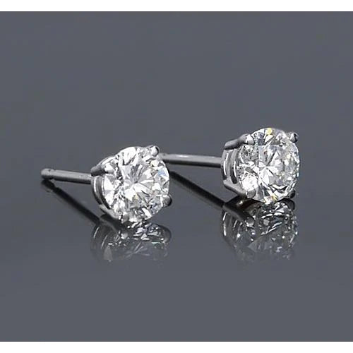 Round Natural Diamond Stud Earring 1.50 Carats
