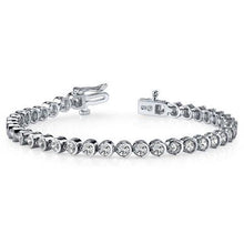 Round Natural Diamond Tennis Bracelet Solid White Gold Fine Jewelry 5.55 Ct