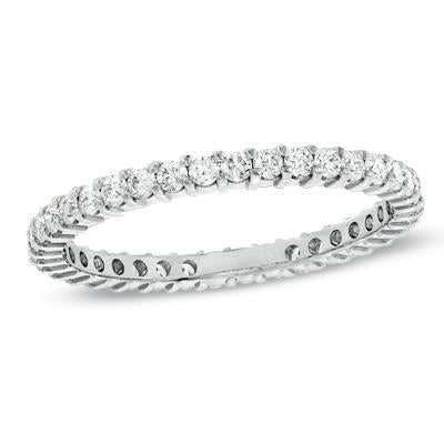 Round Natural Diamond Wedding Band Ring White Gold Jewelry 5.25 Ct.