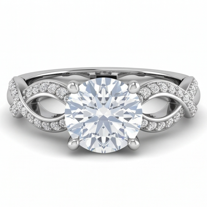 Round Natural Earth Mined DIAMOND ( NOT LAB GROWN ) Engagement Anniversary Ring 1.97 Carat Jewellery WG 14K