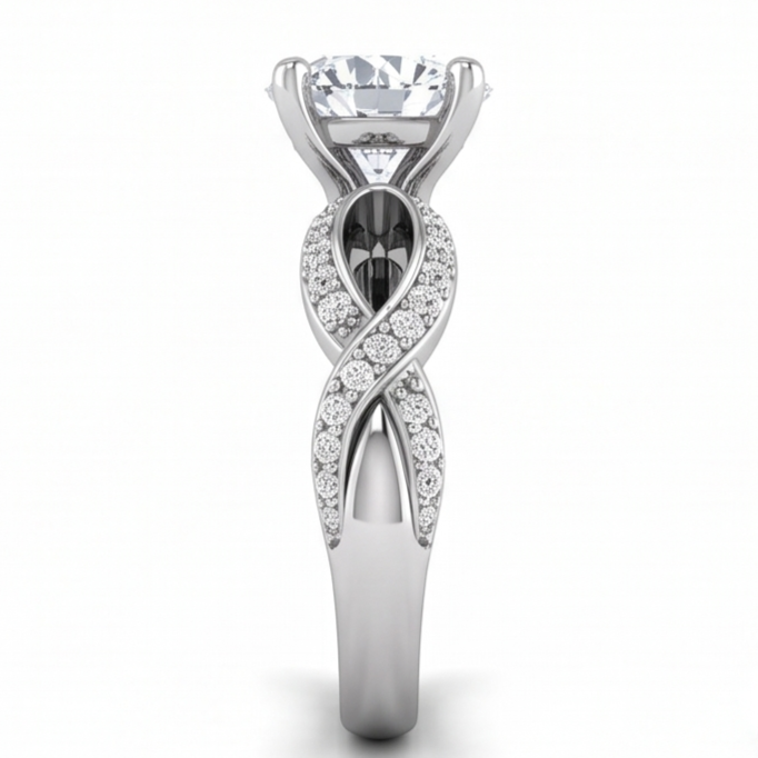 Round Natural Earth Mined DIAMOND ( NOT LAB GROWN ) Engagement Anniversary Ring 1.97 Carat Jewellery WG 14K