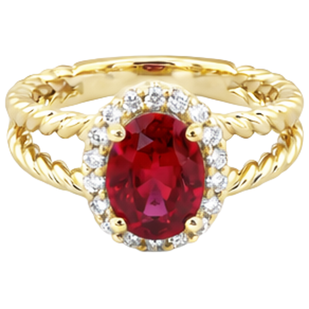 natural round ruby 1.25ct ring side angle