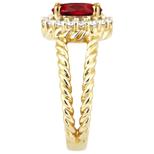 natural round ruby 1.25ct ring profile view