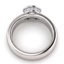 Round Natural Earth Mined Diamond Anniversary Ring 1.66 Carats Bezel and Prong Set
