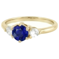 Natural Sapphire Ring 2ct - Yellow Gold 14K