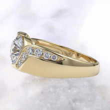 Round Natural Earth Mined Diamond Engagement Ring 1.80 Carats Yellow Gold Jewellery New