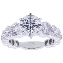 Round Natural Earth Mined Diamond Engagement Ring 3.50 Carats 6 Prong White Gold 14K
