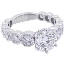 Round Natural Earth Mined Diamond Engagement Ring 3.50 Carats 6 Prong White Gold 14K