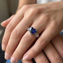 Round Natural Earth Mined Diamond Engagement Ring 3 Carats Ceylon Blue Sapphire X Style