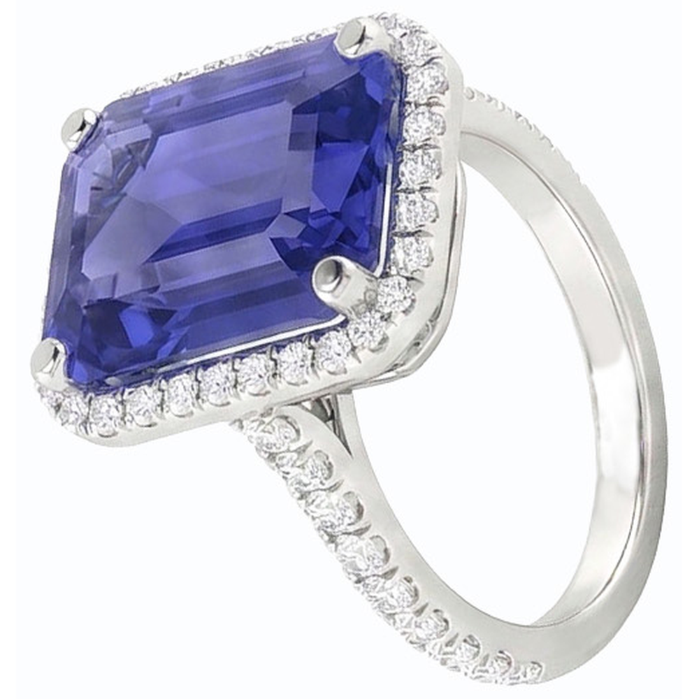 Round Natural Earth Mined Diamond Halo Ring Emerald Sapphire 4.50 Carats Accented