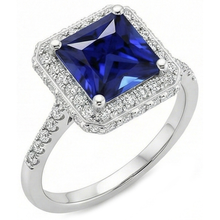 natural round sapphire 6ct ring side angle