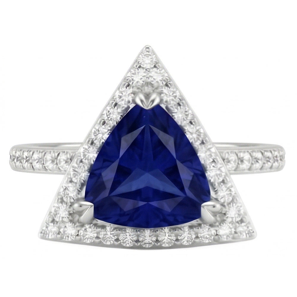 natural round sapphire 1.50ct ring side angle