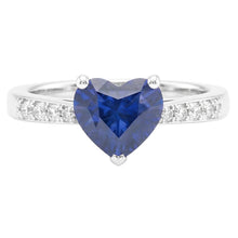 natural round sapphire 2ct ring side angle