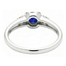 Round Natural Earth Mined Diamond Jewellery 1.50 Carats Tension Style Blue Sapphire Ring