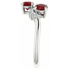 Round Natural Earth Mined Diamond Ruby Stone Ring 2.40 Carats White Gold 14K Jewellery