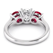 Round Natural Earth Mined Diamond Ruby Stone Ring 2.40 Carats White Gold 14K Jewellery