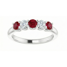 Round Natural Earth Mined Diamond Ruby Stone Ring 2 Carats White Gold 14K Jewellery